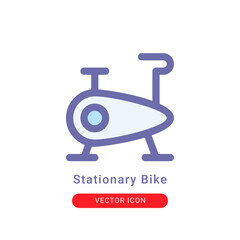 stationary bicycle icon in filled color style. for your website design and logo. Vector graphics illustration and editable stroke.