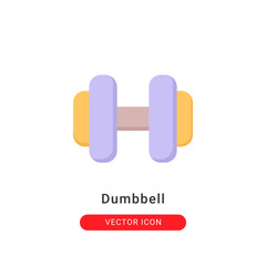 dumbbell icon in flat style. for your website design and logo. Vector graphics illustration and editable stroke.