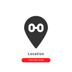 location icon in glyph style. for your website design and logo. Vector graphics illustration and editable stroke.