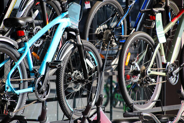 Obraz premium Many bicycles for sale in a Phnom Penh store 2
