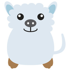 

Cute sheep vector icon
