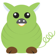 
A funny fat pig icon
