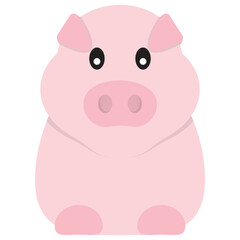
A funny fat pig icon
