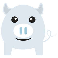 
A funny fat pig icon
