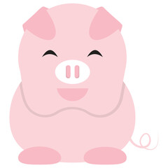 
A funny fat pig icon
