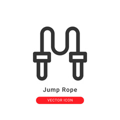 jump rope icon in outline style. for your website design and logo. Vector graphics illustration and editable stroke.