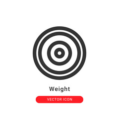 weight icon in outline style. for your website design and logo. Vector graphics illustration and editable stroke.