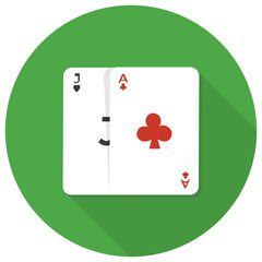 
A poker card ace for casino playing 
