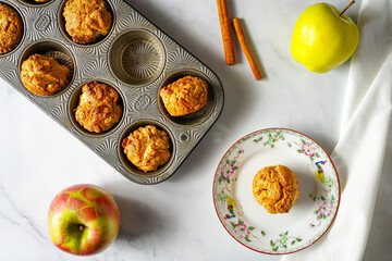 Homemade apple muffins