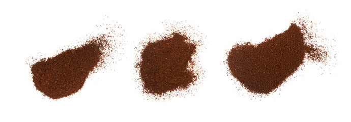 A Pile Of Coffee Grounds Isolated