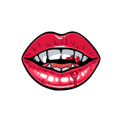 Bloody vampire lips