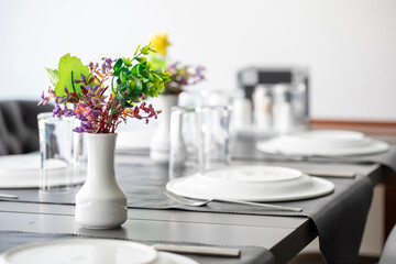Table setting at a luxury wedding