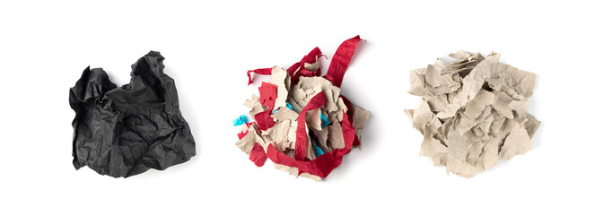 Multicolored Ripped Wrapping Vintage Paper Top View