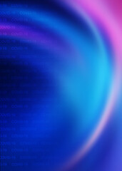Blank abstract background on the theme of the COVID-19 coronavirus pandemic. Neon hologram of a virus model.