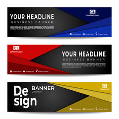 collection of horizontal business ad banner