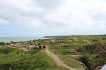 La Pointe du Hoc was during World II ihe highest point between the American sector landings at Utah Beach to the west and Omaha Beach to the east. The landcape still have a lot of bomb craters
