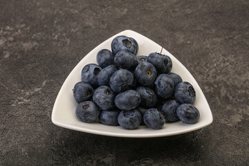 Ripe sweet tasty blueberries heap