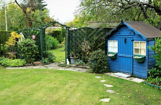 An entirely upcycled garden, in Grays, Essex, England.