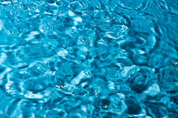 splash of water on a blue background. Abstract wallpaper