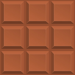 Chocolate seamless vector pattern. Texture of a milk chocolate bar. Vector stock flat pattern for packaging paper, background, Wallpaper, textiles