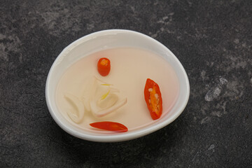 Vietnamese vinegar sauce with chili