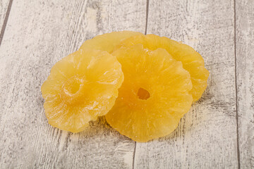 Dried sweet tasty pineapple heap