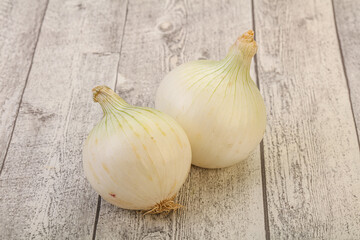 White ripe sweet onion vegetable