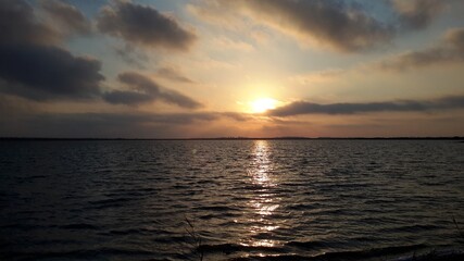 sunset over the sea