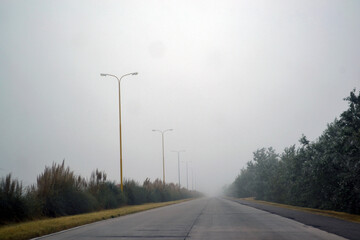 road and fog