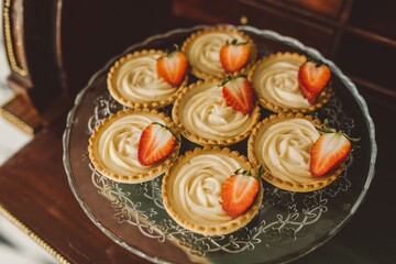 pastry with strawberries