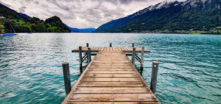 Fototapeta pier on the lake