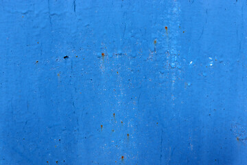Blue old rusty texture with blue paint
