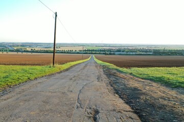 Wege und Straßen in der Natur Luftbildaufnahme