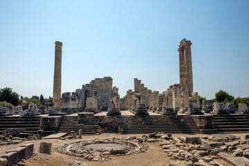 Amazing ruins of the ancient Greek Temple of Apollo and Oracle of Didyma