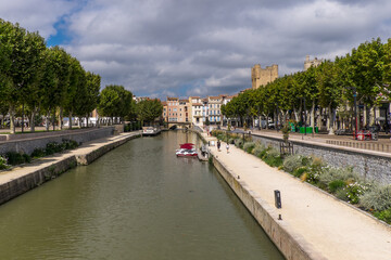 Fototapeta na wymiar Canal de la Robine, Narbonne