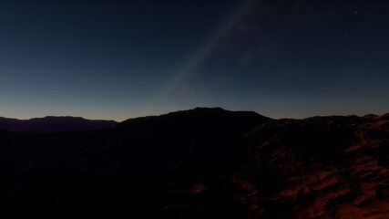 alien planet in space, science fiction landscape, 3d render	
