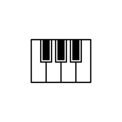 Piano or musical keyboard icon flat vector design.