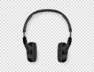 Modern wireless head phones vector illustration