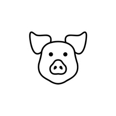Pig head icon vector illustration