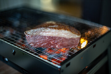 Picanha barbecue on the fire