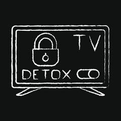 chalk icon, detox from tv