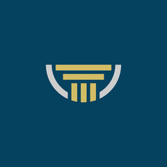 Pillar icon logo vector illustration