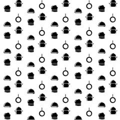 Seamless icon pattern cooking design on white background