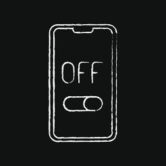 chalk icon, turn off the phone, button slider
