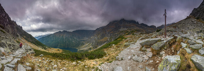 Panorama - Dolina za Mnichem próg - jesień - burza © Ola i Eryk