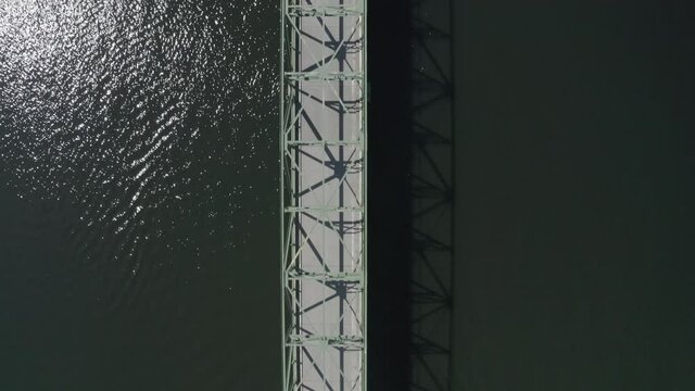 Aerial view of Bethany bridge over lake Allatoona in Georgia, USA