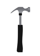 Curved hammer tool. vector illustration