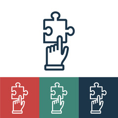 Linear vector icon with choice of design