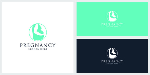 pregnancy logo design and business card template