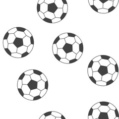 Vector icon soccer ball icon goal seamless pattern on a white background.